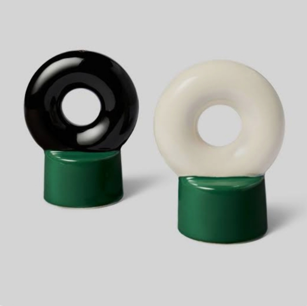 Tabitha Brown 2pc Stoneware Salt and Pepper Shaker Set